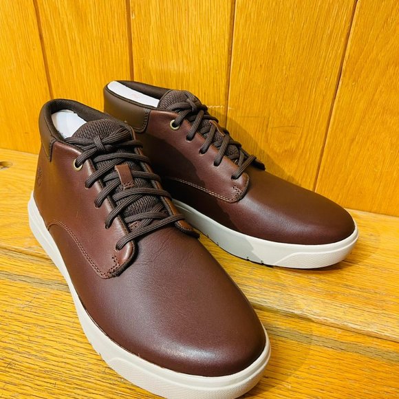 TIMBERLAND MEN\'S SENECA BAY CHUKKA MD BROWN FULL GRAIN BOOTS A5UVN SIZE : 12 main image 9